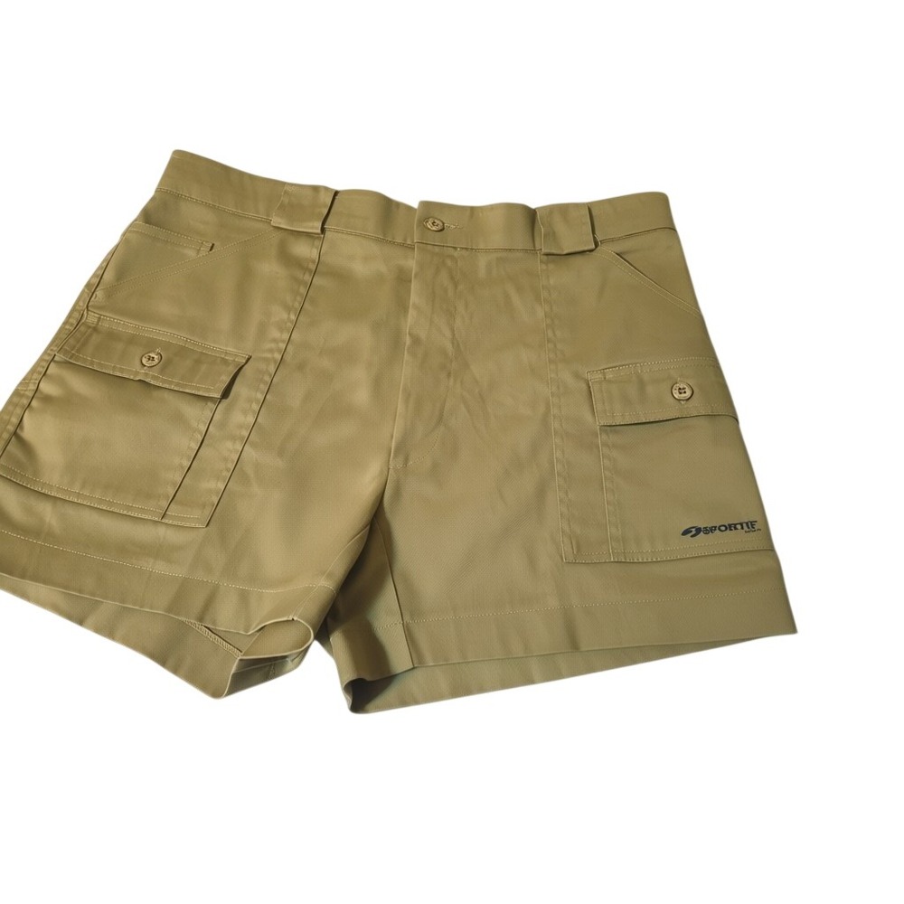 Sportif USA Cargo Shorts Mens 38 Tan Khaki Original Stretch Multi Pocket Hiking